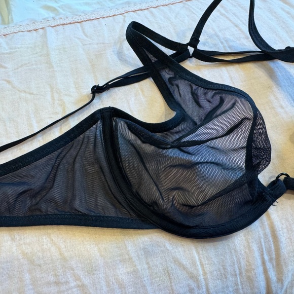 Sheer Black Mesh Bra - Picture 5 of 5